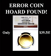 Presidential Dollar Blank Planchet Error Coin Gold